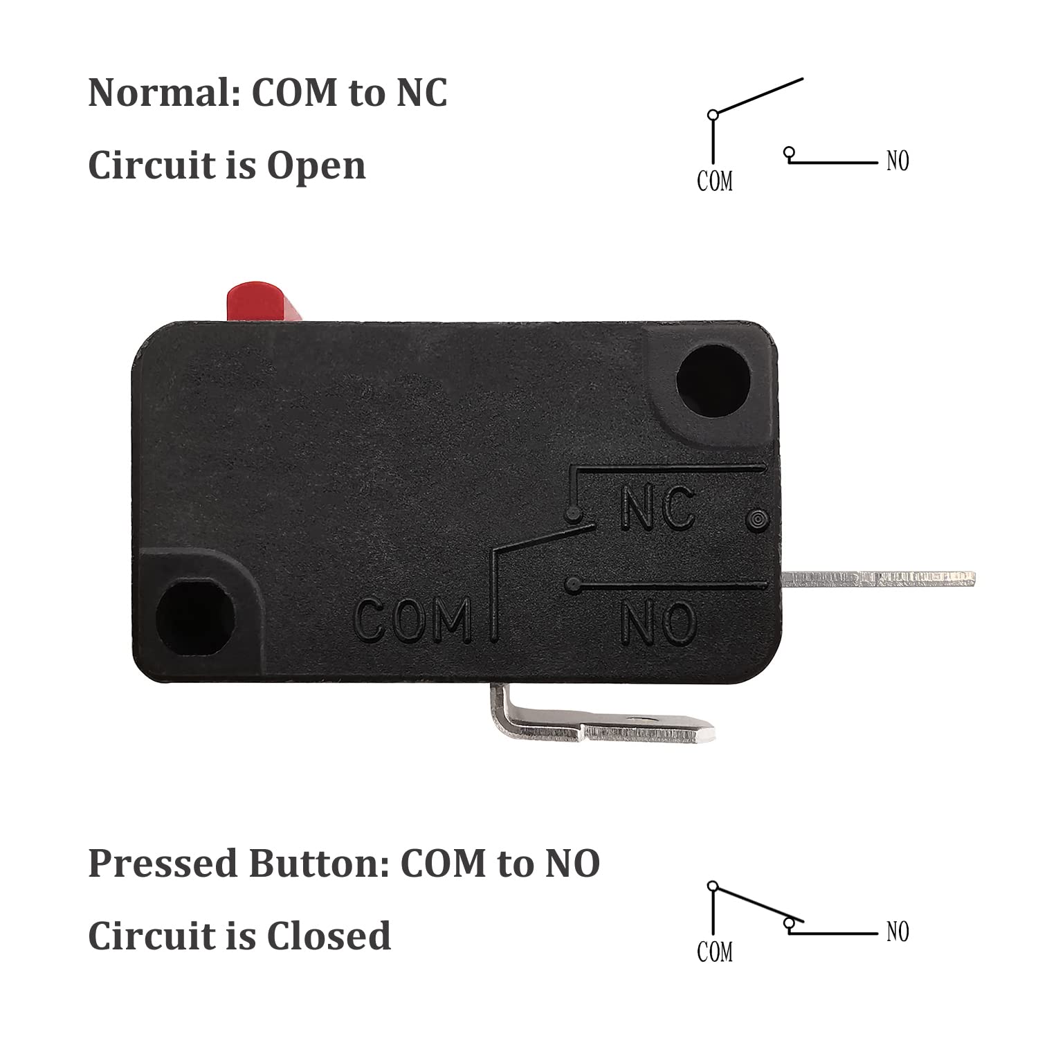 Microwave Oven Door Switch Replacement Part  16A 125VAC  KW3AT-16 (Downward Compatible with KW3A-16)  2X Normally Open + 1x Normally Closed