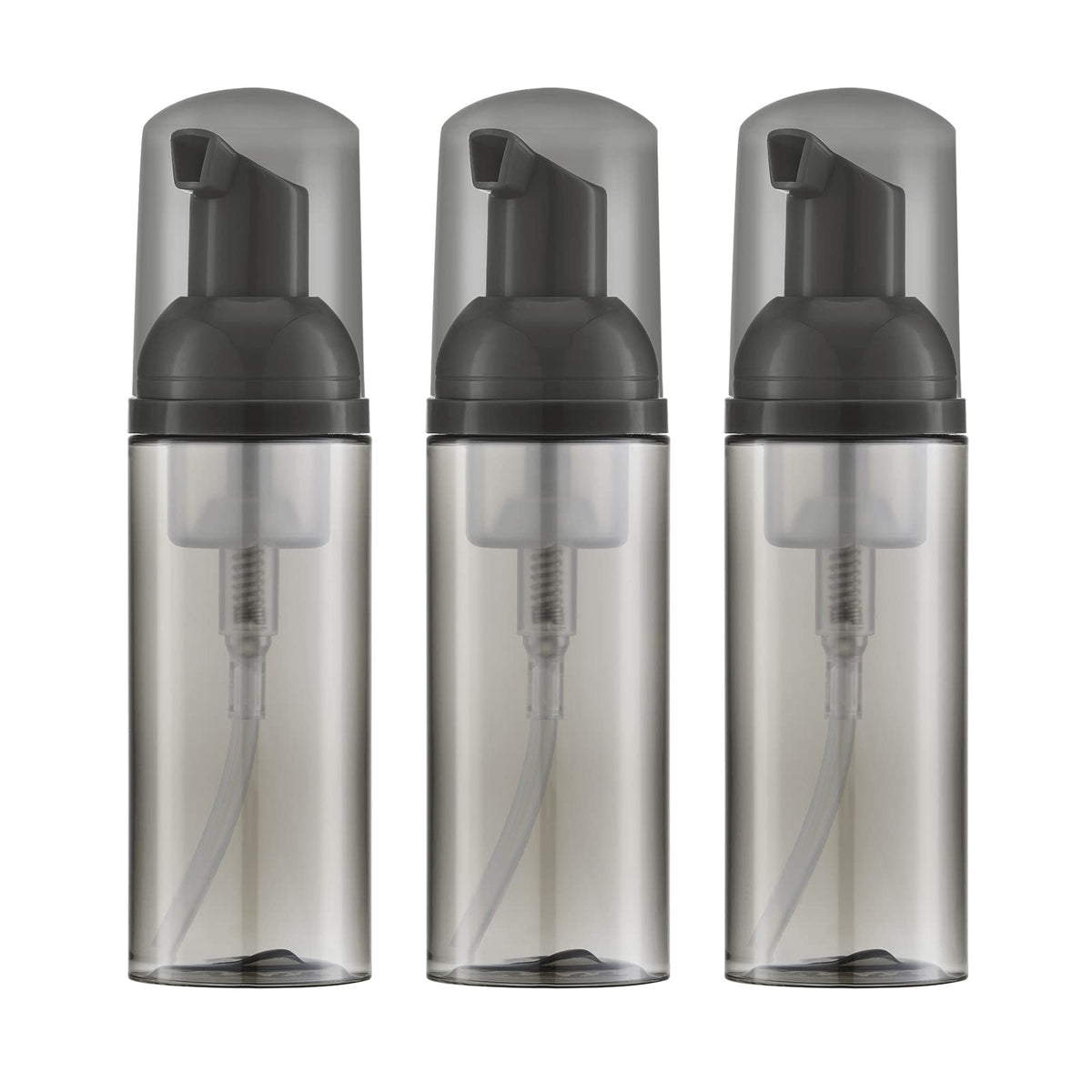 Owlyee 2Oz Foam Bottle (3Pcs) Empty Foaming Pump Dispenser For Hand Soap, Lash Cleanser, Shampoo To Travel (60Ml, Black)