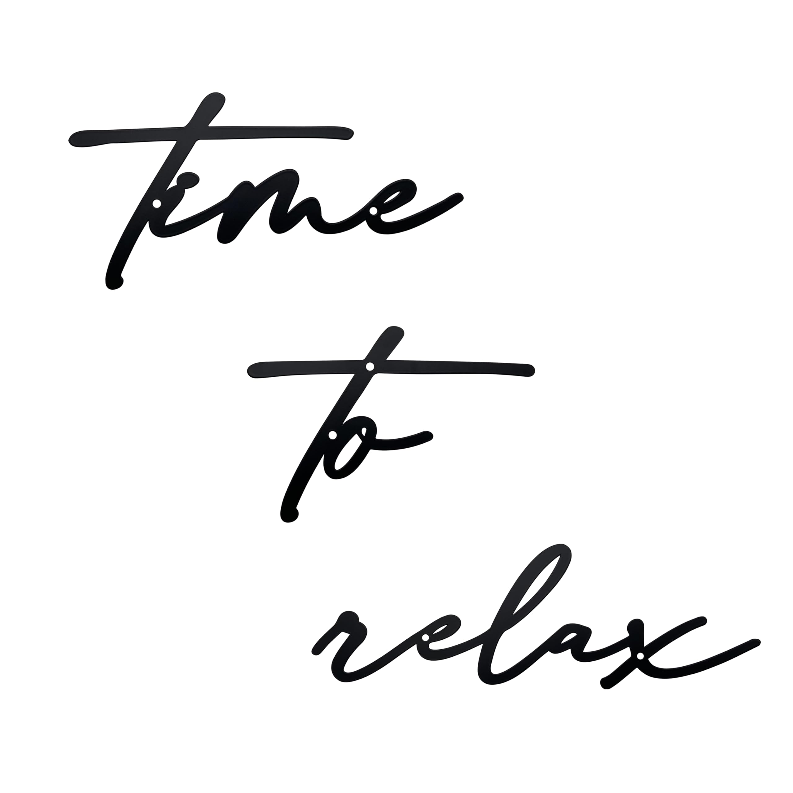 Time to Relax Sign Metal Wall Decor Black Bathroom Decor Wall Art Modern Relaxing Decor Bathroom Decorations Farmhouse Bathroom 