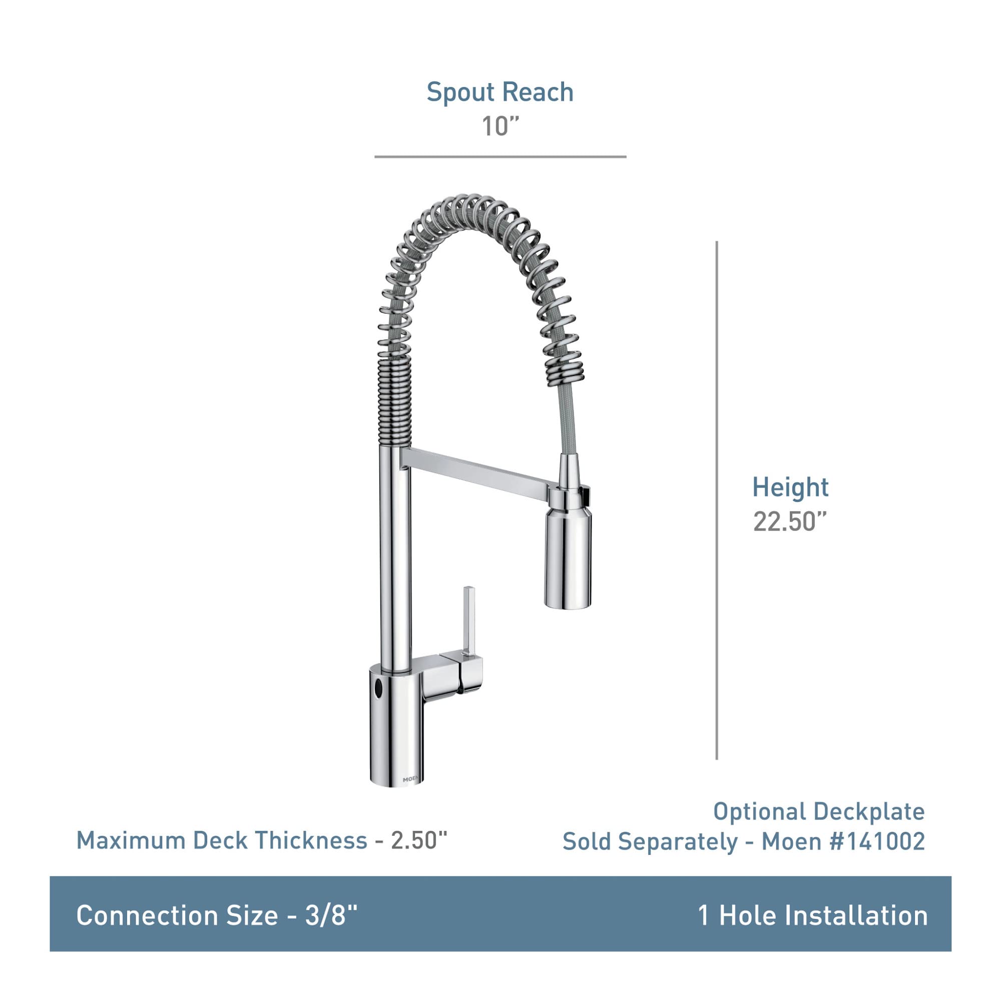 Moen Align Matte Black Motionsense Wave Sensor Touchless One-Handle High Arc Spring Pre-Rinse Pulldown Kitchen Faucet With Spray