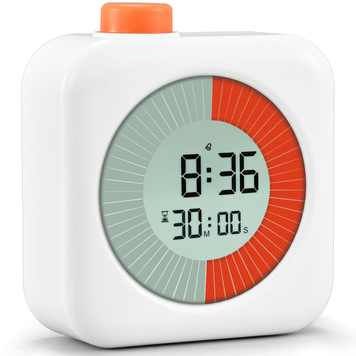 Eoocoo Digital Visual Timer, 60-Minute Countdown Timer For Kids And Adults, Time Management Tool, Timer Clock Alarm 3 In 1, For