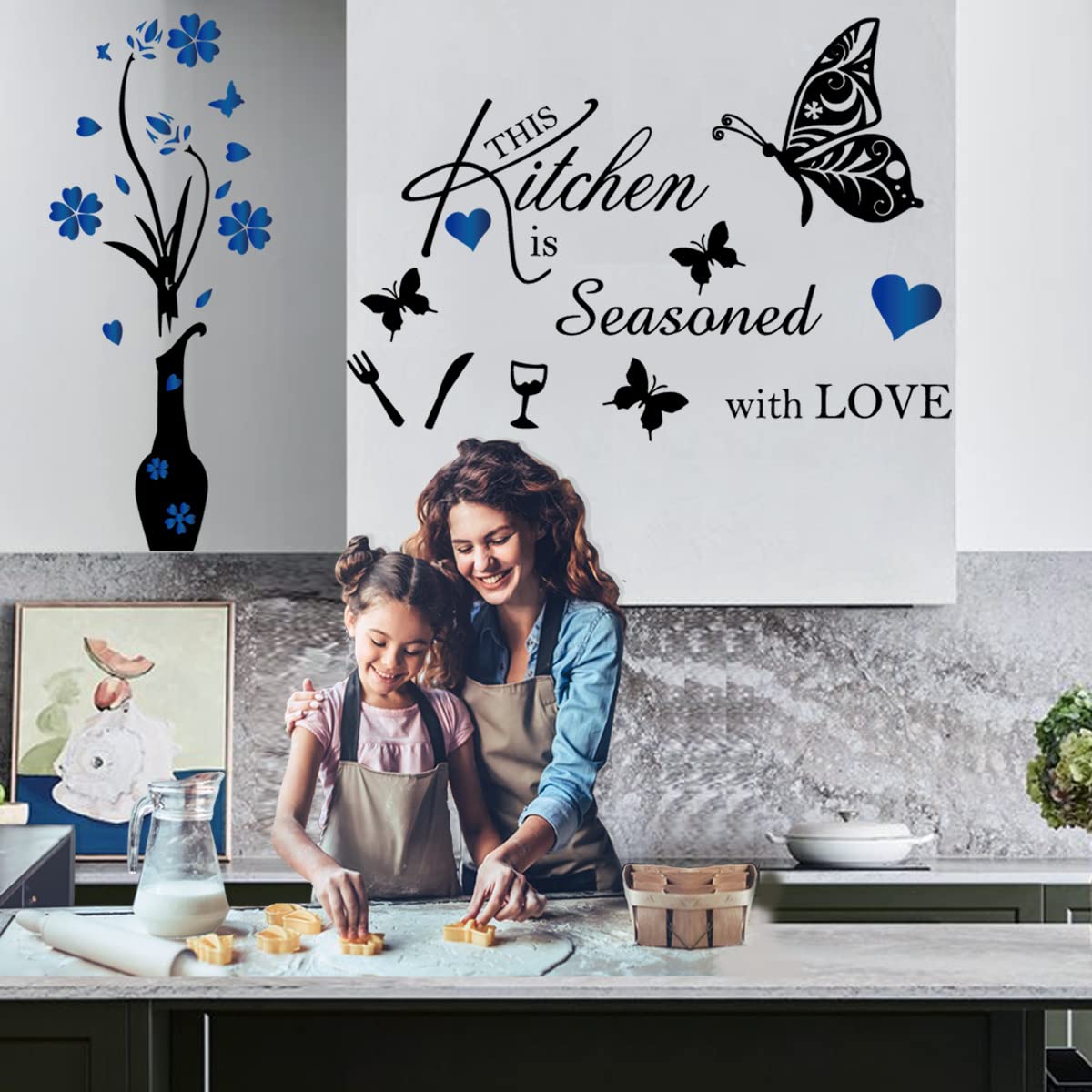 Kitchen Wall Decal Wall Arts Stickers Inspirational Wall Decals Quotes This Kitchen Is Seasoned With Love Kitchen Wall Sign Home