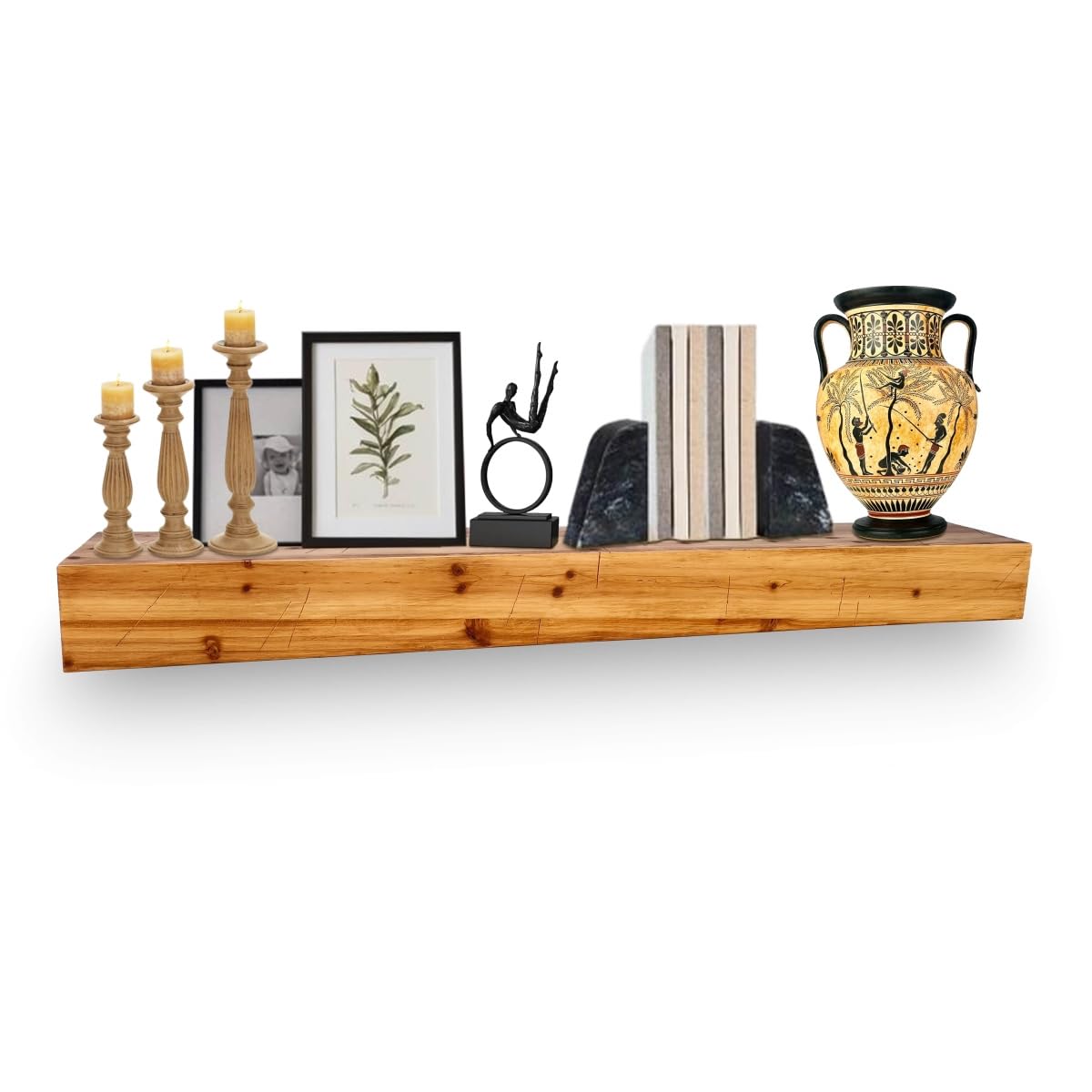 72 Lumber Finish Fireplace Mantel Shelf