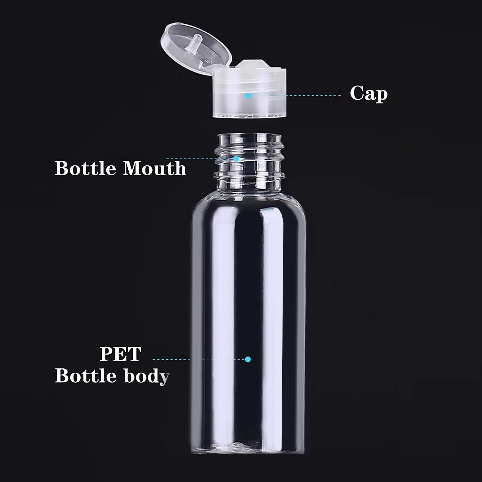 Dnsen 5 Pack 3.4Oz Empty Plastic Travel Bottles For Toiletries Tsa Approved Leak Proof Squeezable Travel Size Containers Travel