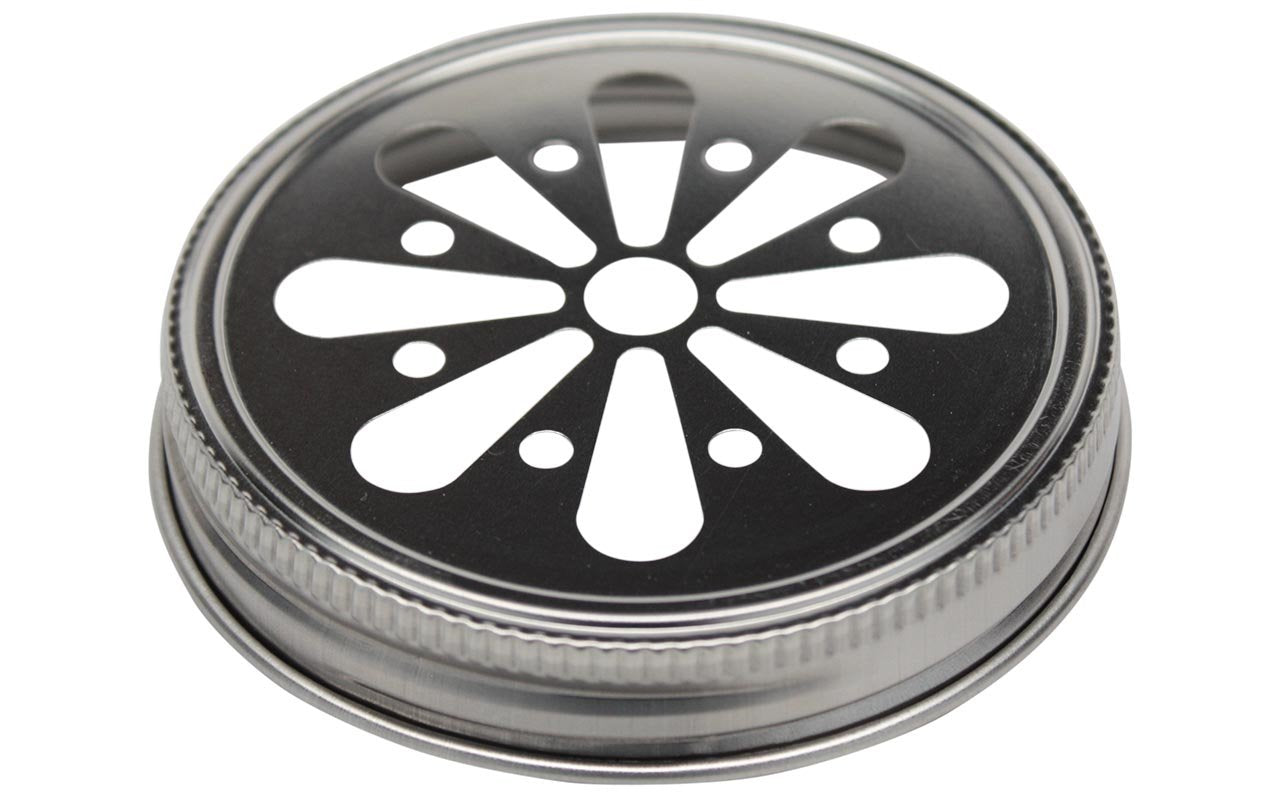 Rust Proof Daisy Cut Lids For Mason, Ball, Canning Jars (5 Pack, Wide Mouth)