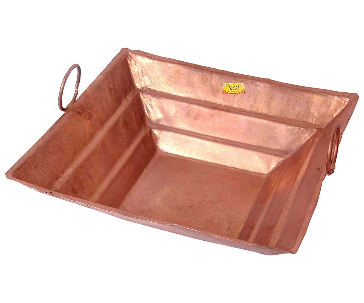 SHIV SHAKTI ARTS Handmade Pure Copper 15.7 inch X 15.7 inch X 4.3 inch Hawan Kund for Home Puja and Hawan Purpose for Diwali lax