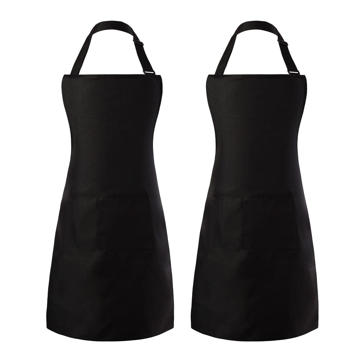 Tosewever 2 Pack Adjustable Bib Apron, Waterdrop Resistant Aprons With 2 Pockets Cooking Kitchen Restaurant Aprons For Women Men