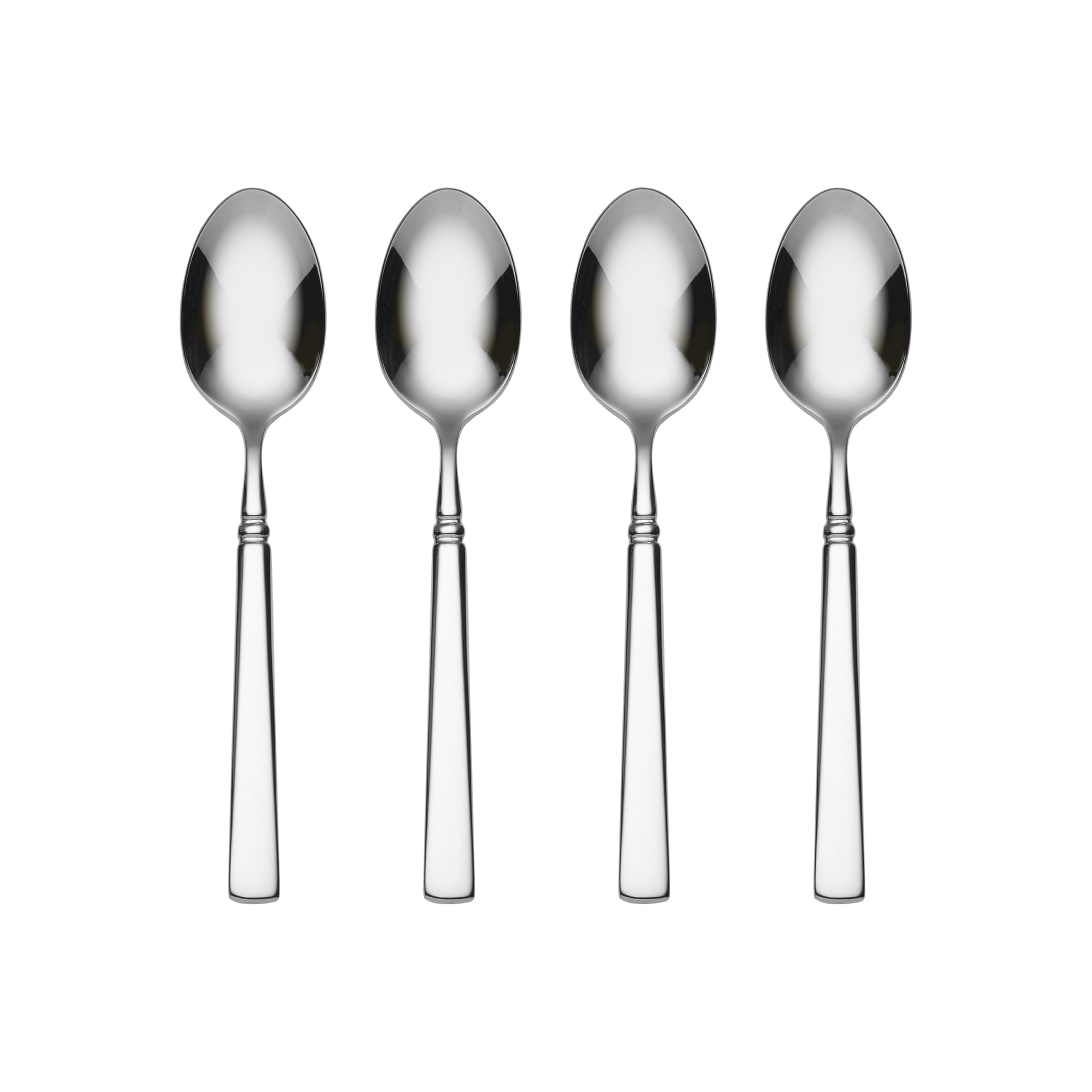 Oneida Easton Fine Flatware Teaspoons  Set of 4   18/10 Stainless Steel  Silverware Set  Dishwasher Safe