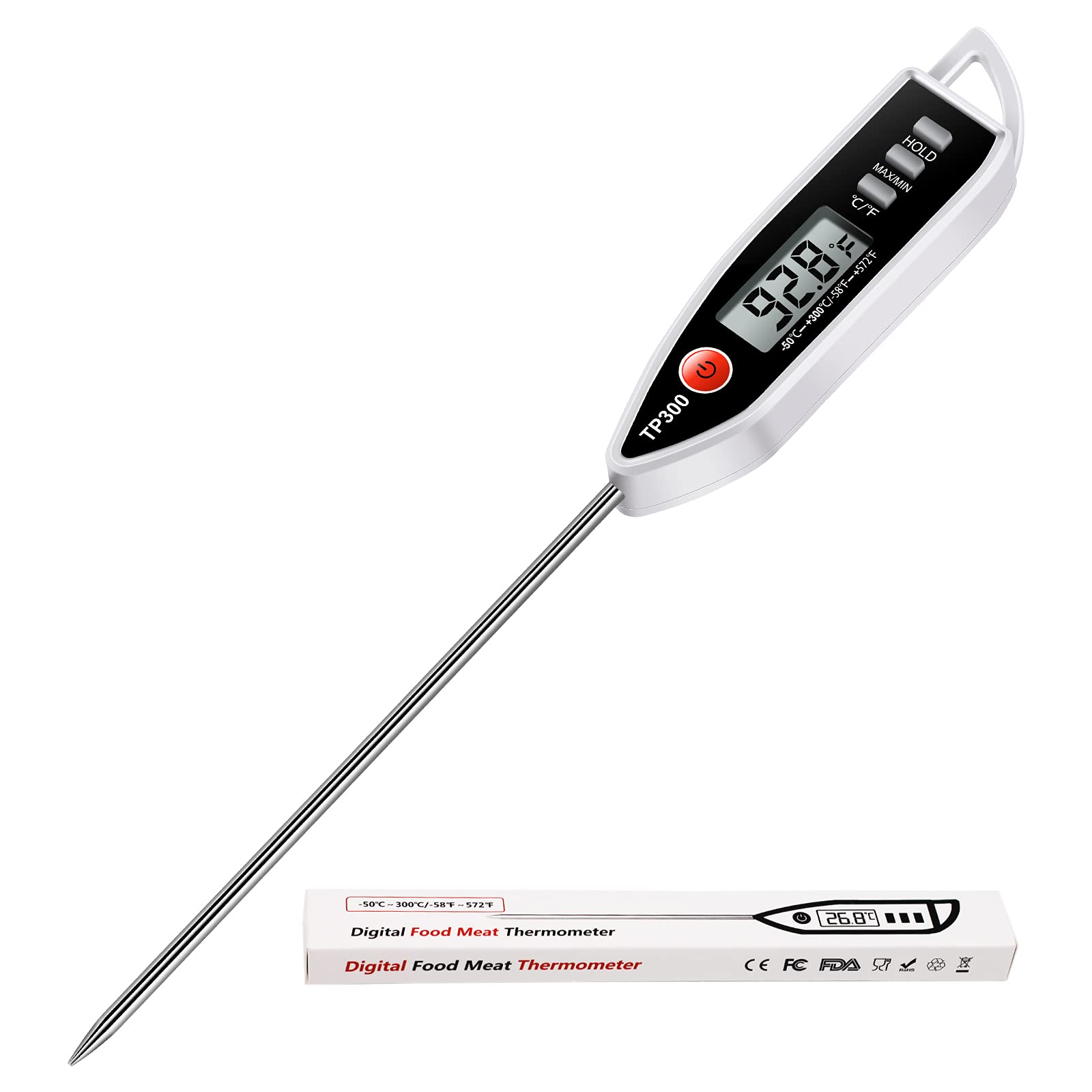 Meat Food Thermometer, Digital Candy Cooking Thermometer, Kitchen Cooking Thermometer Instant Read for BBQ Grill, Oil, Milk, Bat