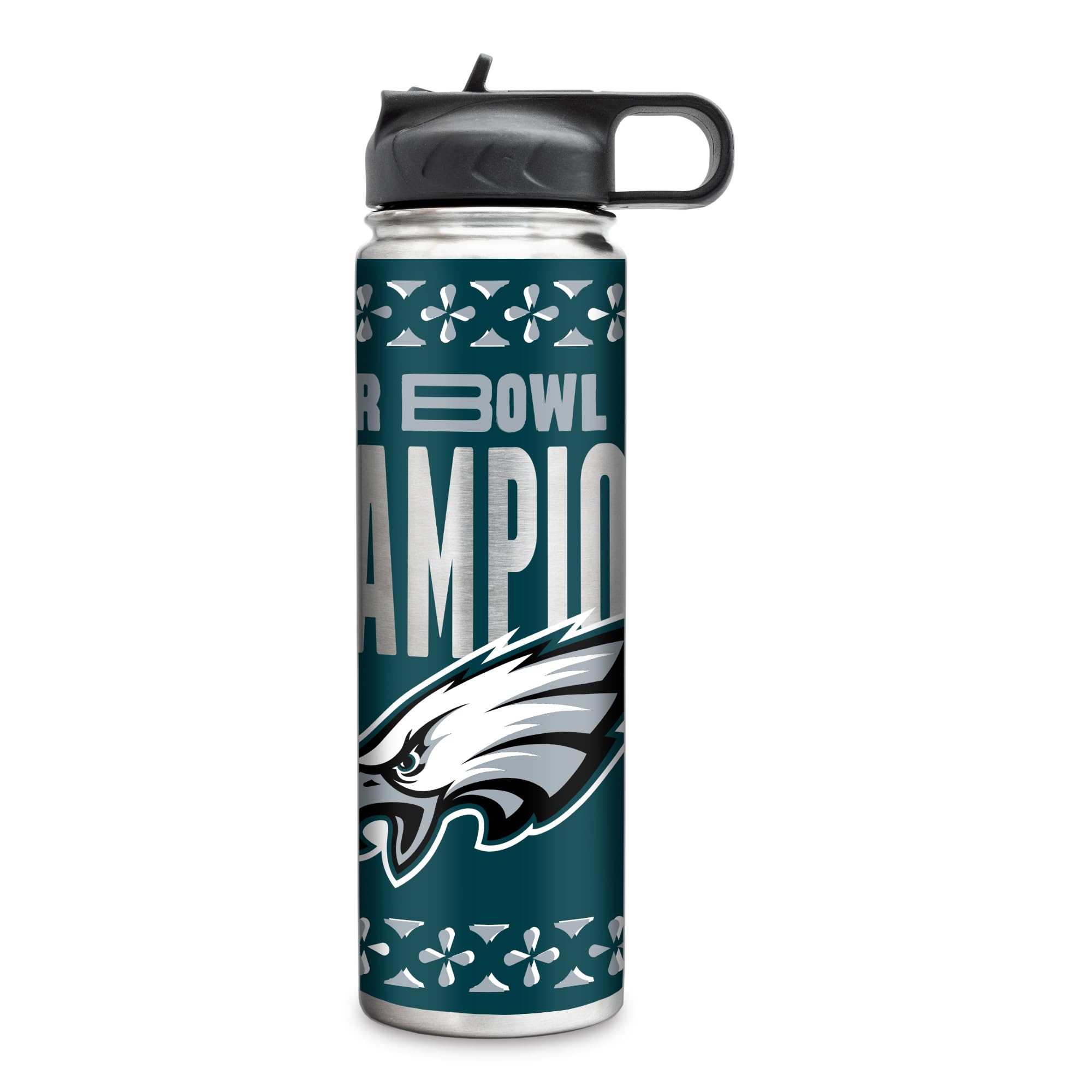 Rico Industries NFL Football Philadelphia Eagles 2025 Super Bowl LIX Champions 22oz Stainless Steel Tumbler with Lid