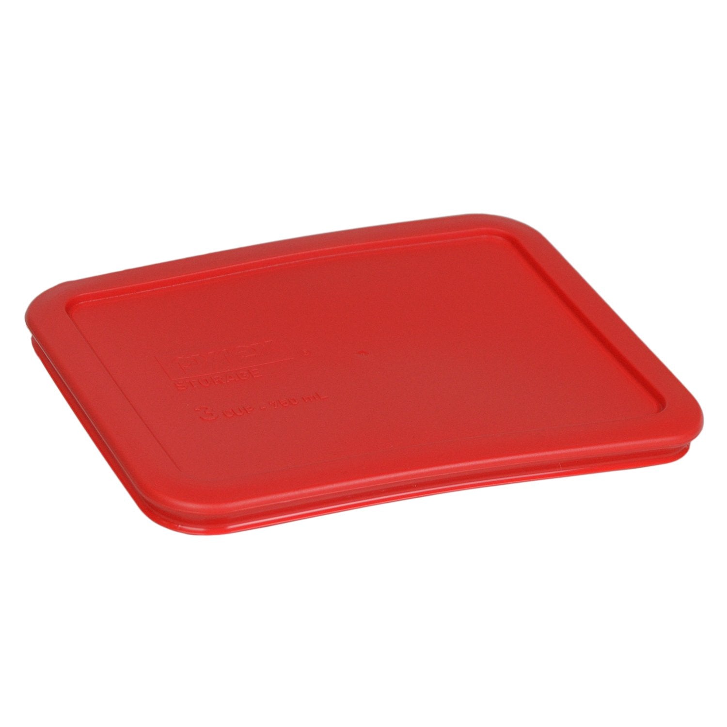 Pyrex 7210-Pc 3-Cup Red Plastic Food Storage Replacement Lids, Made In The Usa - 6 Pack