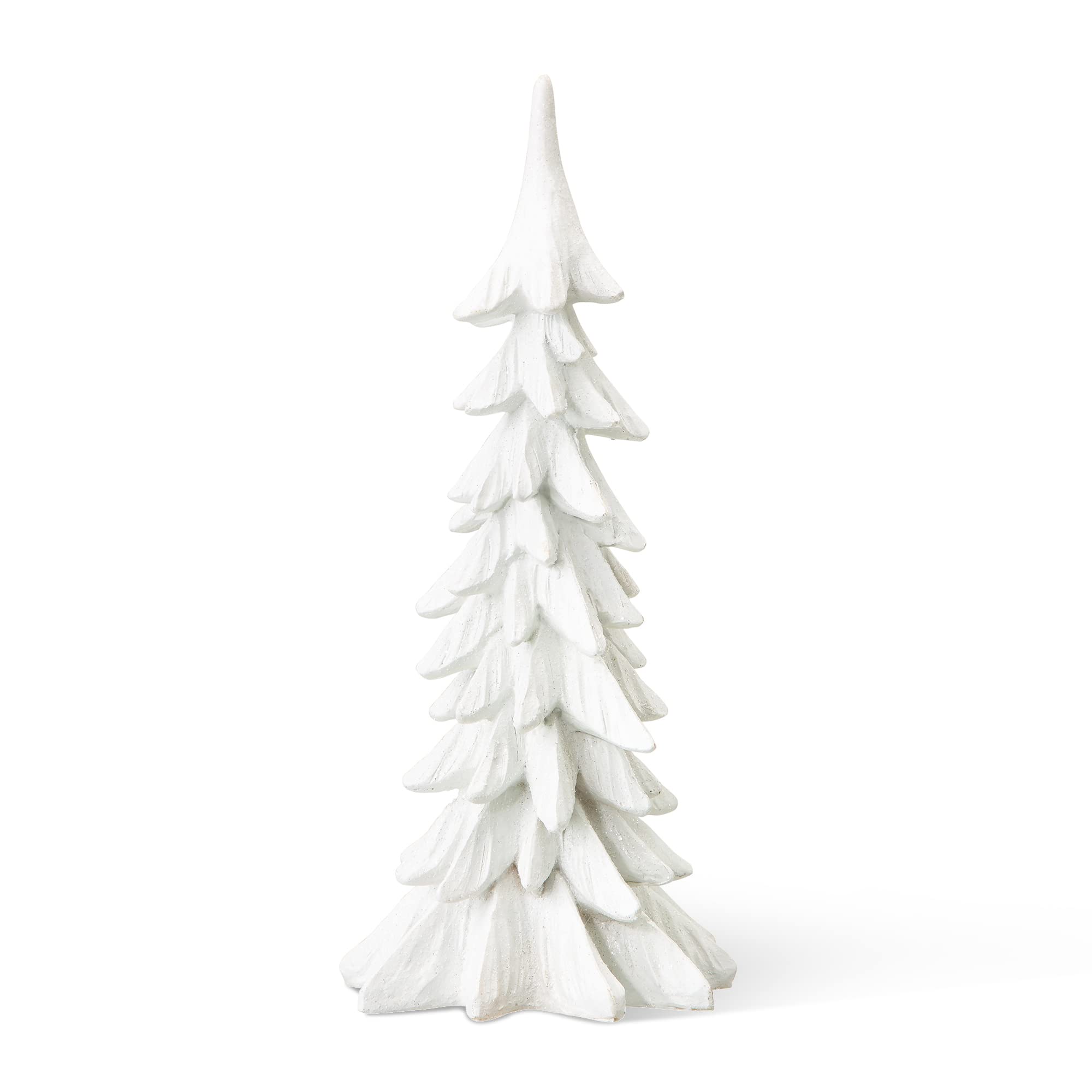 Glitzhome 14.75 H Resin Mini Table Tree, Artificial Christmas Trees for Home Standing Ornaments Party Desktop Decoration