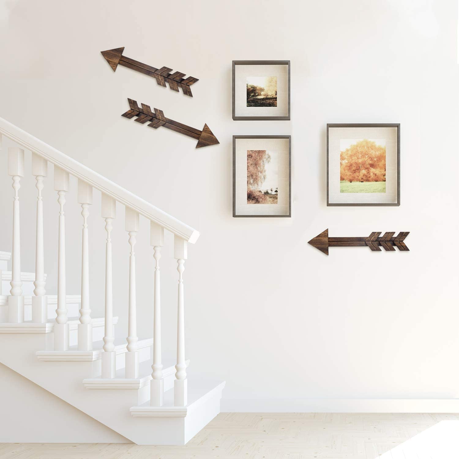 Universal Arts 3 Pcs Wooden Arrow Wall Decor, Arrow Sign For Farmhouse Home Wedding Party Wall Hanging Decoration