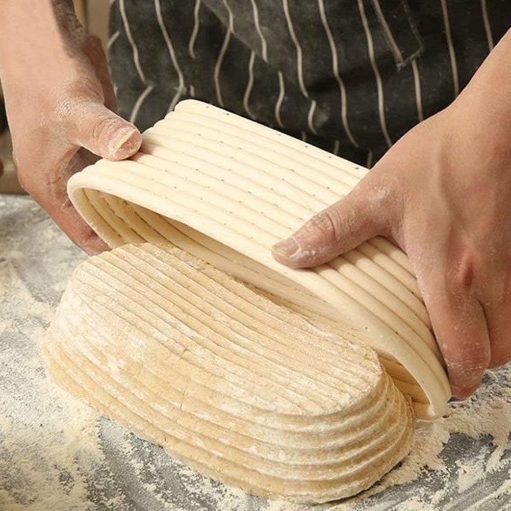Banneton Bread Proofing Basket, 2 Pack 10 Inch Oval Sourdough Proofing Basket, Sourdough Bread Baking Supplies For Making Baking