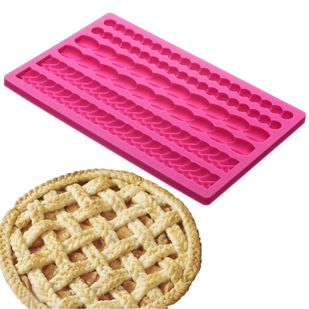 Palksky Pie Crust Impression Mat/Fondant Molds Silicone Mold Cake Decoration Molds For Chocolate Fondant Sugarcraft Pastry Cupca