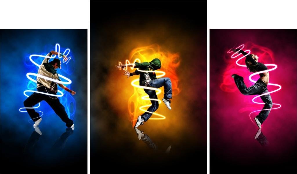 Go Hooked Mdf Wall Painting/Hanging Art/Decor (28 Cm X 9 Cm X 28 Cm, 3 Frames, Mdf3X-1)