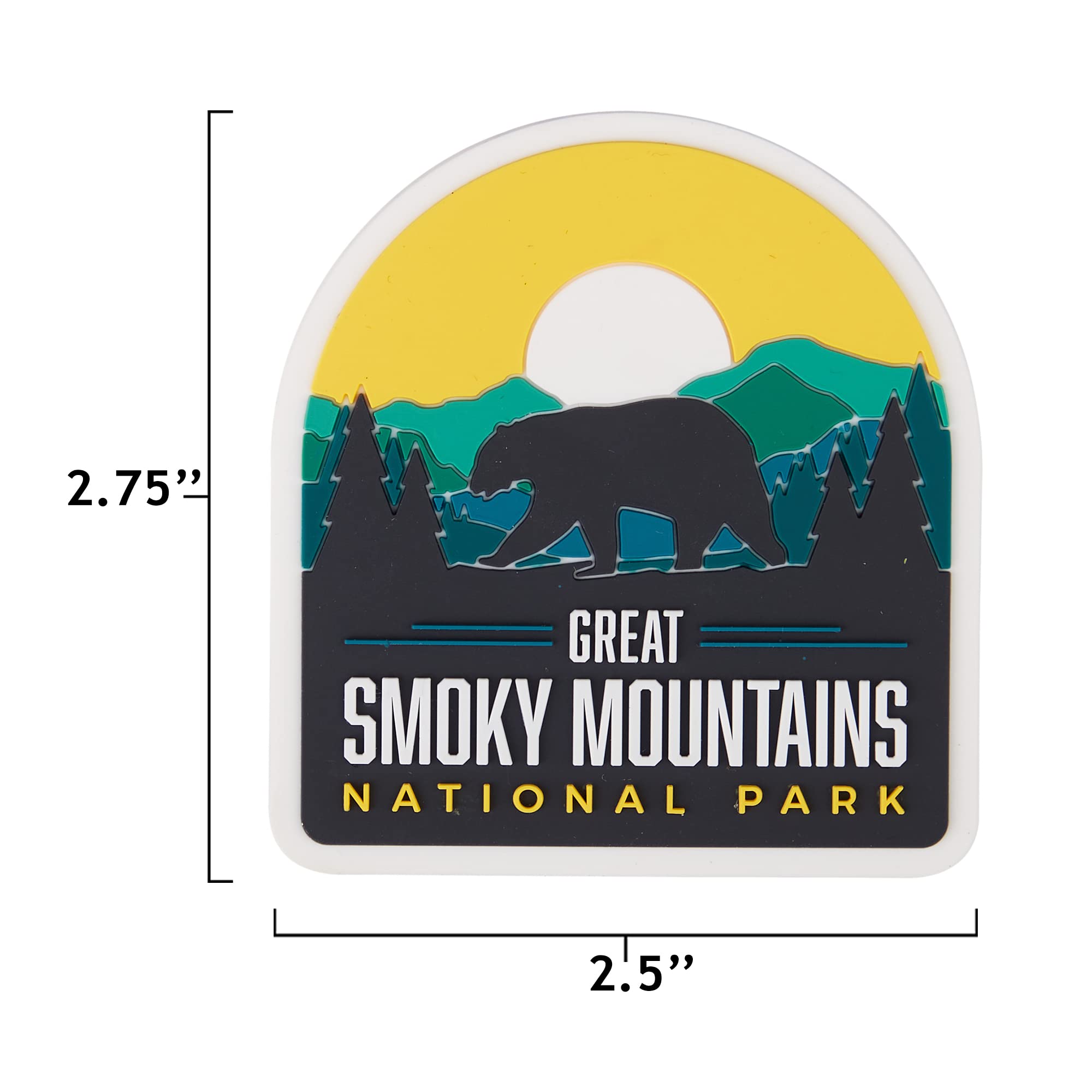 Vagabond Heart National Park Fridge Magnet - 3D Pvc Refrigerator Travel Magnet - Road Trip Souvenir (Great Smoky Mountains)