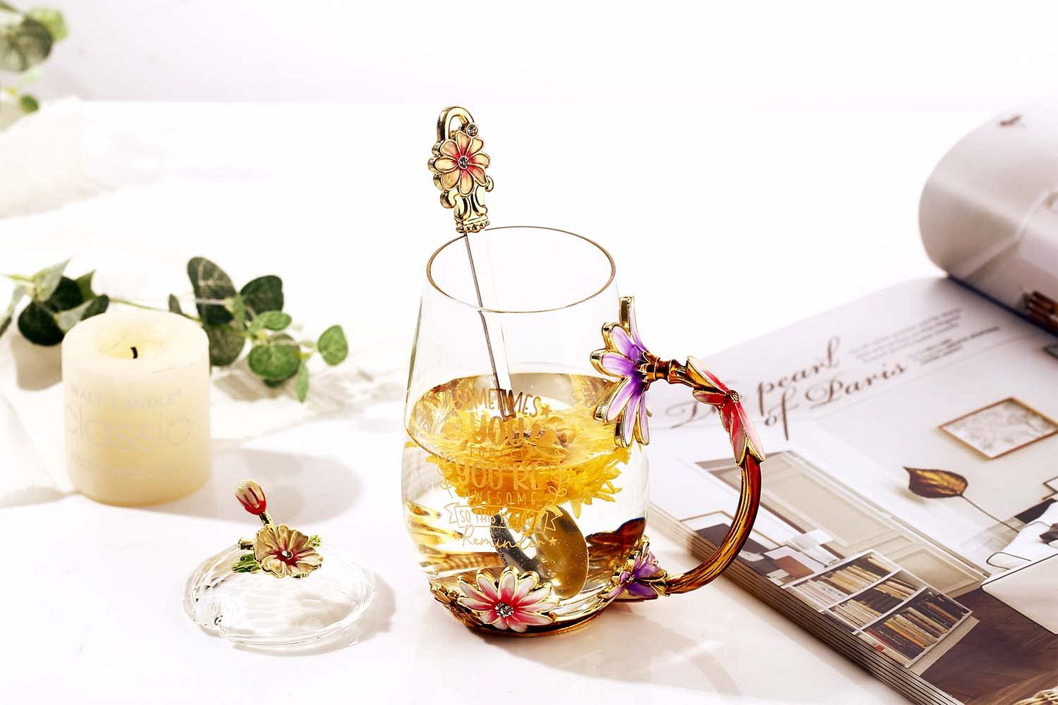 Luka Tech Friendship Gifts For Women Friend Gifts For Women  Lovely Flower Tea Cup Coffee Mug Birthday Gifts For BFF  Female  Corworker  Bestie