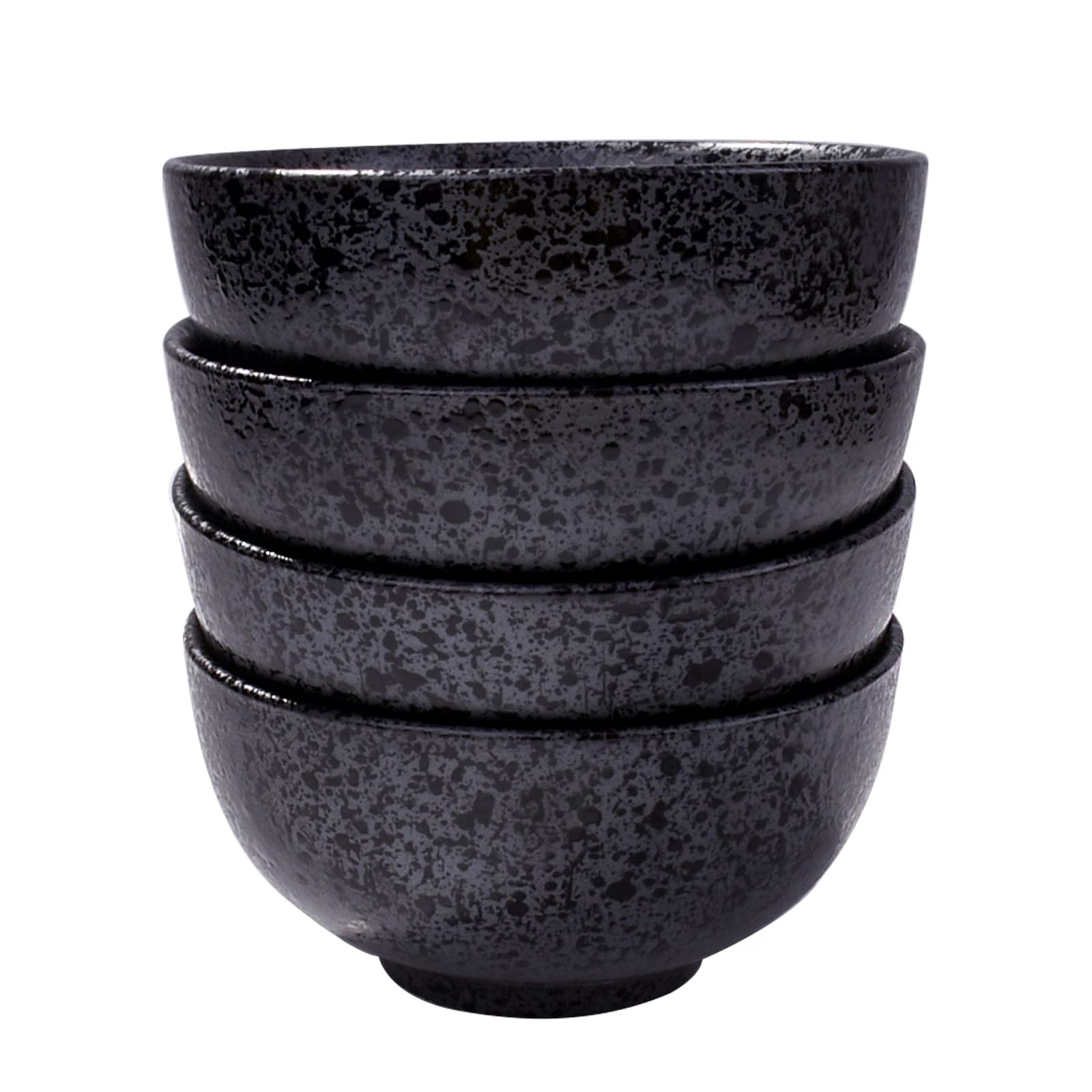 Japanese Rice Bowls Set Of 4, Ceramic Rice Bowls For Rice Soup, 4.5'' Rice Bowls