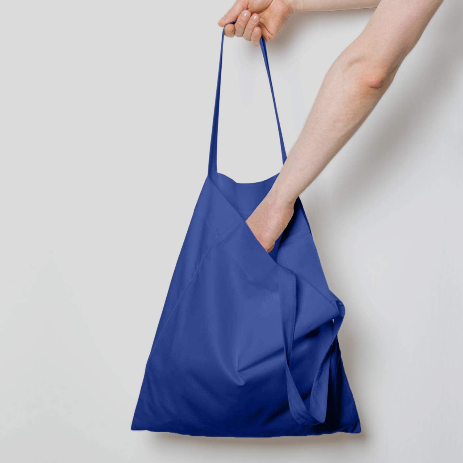 Npbag 5 Pack 15 ' ' X 16 ' ' Blue Cotton Tote Bags, Lightweight Blank Bulk Cloth Bags With 1Pc Of Ptfe Teflon Sheet