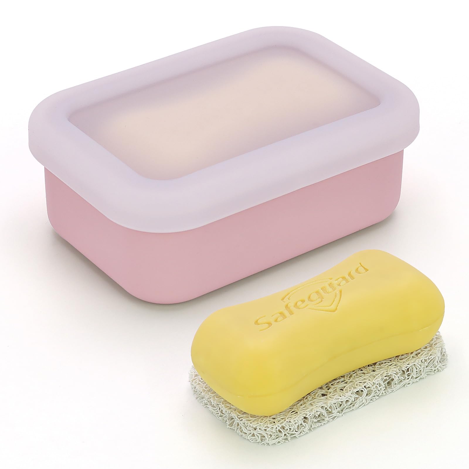 Aidimming Silicone Bar Soap Travel Case,Completely Leak Proof Bar Soap Holder,Compact Soap Bar Container,Shampoo Bar Holder,Port