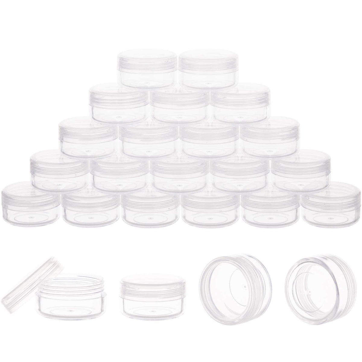 100 Pieces 10 Gram Sample Containers With Lids, 10Ml Sample Jars, Bpa Free Tiny Cosmetic Containers For Makeup, Lotion, Eye Shad