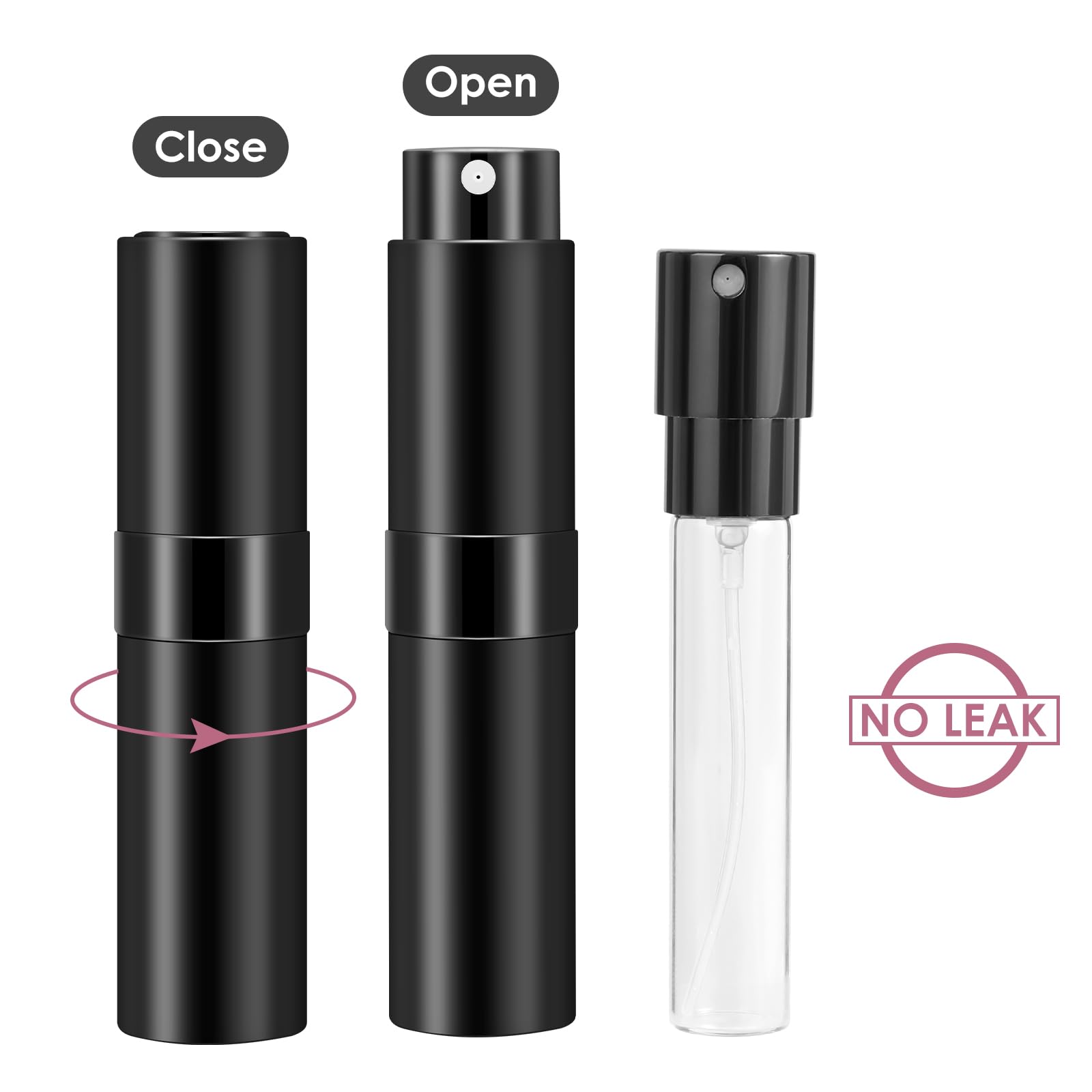 Saiveina 8Ml Travel Perfume Atomizer Bottles Refillable, Mini Atomizer Sprayer For Perfume, Empty Travel Cologne Bottle Pocket P