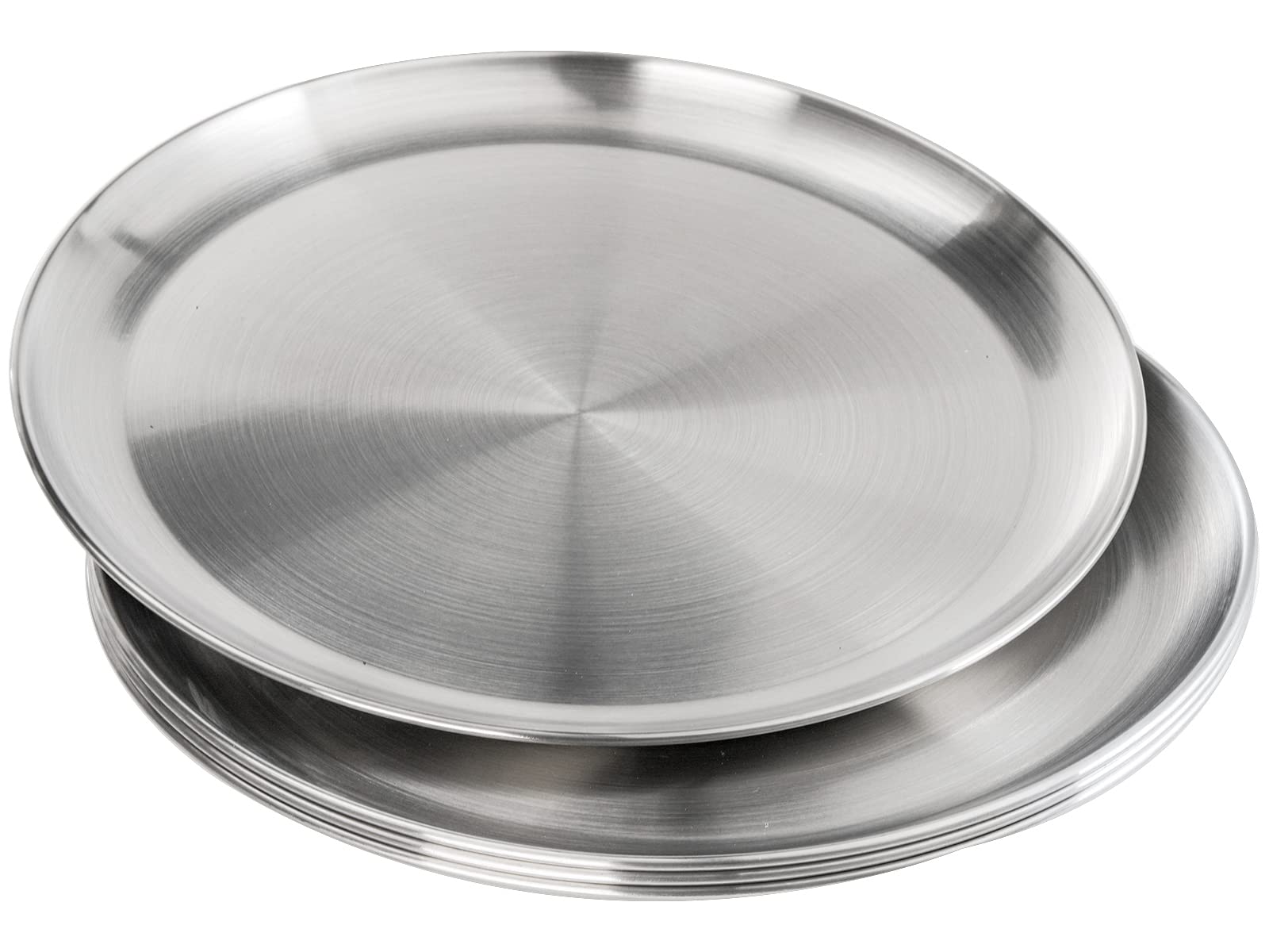 Topzea 4 Pack Stainless Steel Pizza Pan, 13-1/2 Inch Pizza Tray Oven Pizza Crisper Pan, Round Pizza Sheet Baking Pan Food Servin