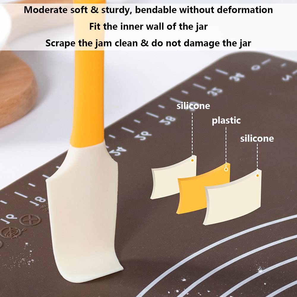Silicone Jam Spreader Spatula With Can Opener End, Multi Purpose Spreaders For Jar, Peanut Butter Jelly Spreader, Chocolate Spre