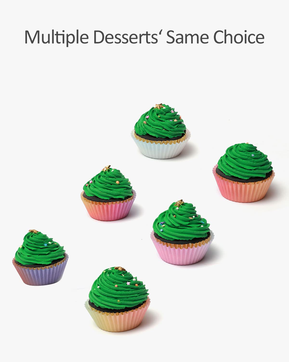 Qiqee Cupcake Liners Cupcake Cups 300-Count Food Grade Gradient Design Cupcake Papers Baking Cups Cupcake Wrappers