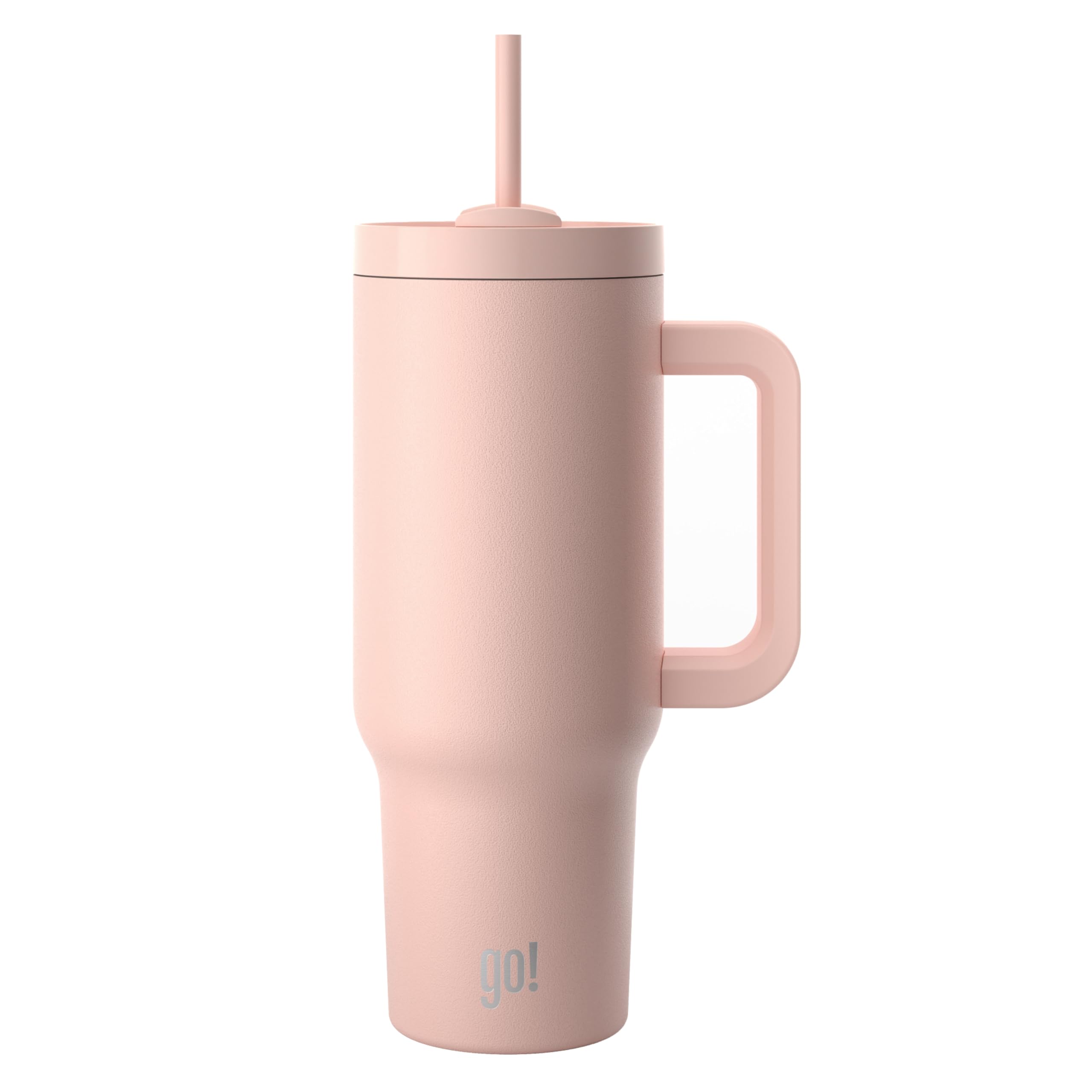 Go! 40 Oz Tumbler With Handle And Straw | Leakproof Triple Insulated Tumbler With Lid And Straw | Made Of Stainless Steel | Cup 