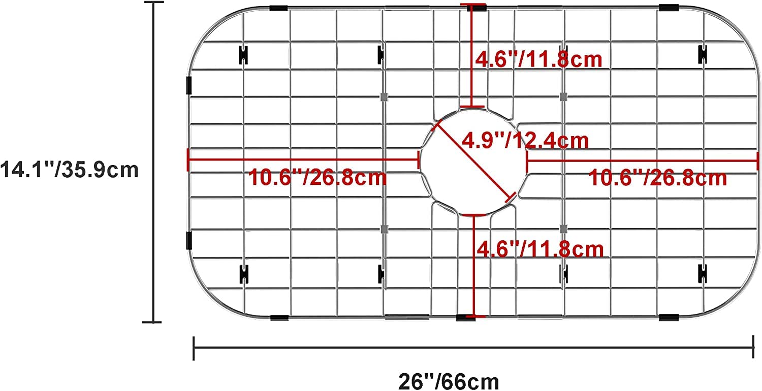 Sanno Kitchen Sink Grate Stainless Steel Sink Protector For Kitchen Sink, Grid Sink Protector Kitchen Sink Rack For Bottom Of Si