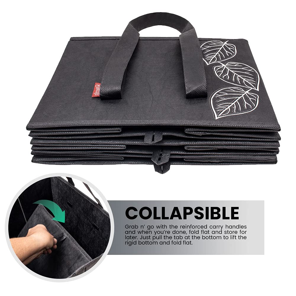 Planet E Reusable Grocery Bags - Heavy Duty Shopping Bags With Handles, Kitchen Reusable Grocery Totes, Durable Grocery Bag Carr