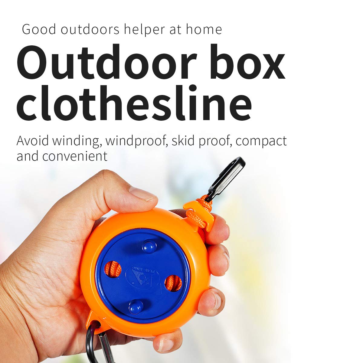 Portable Travel Clothesline Cord, Adjustable 26Ft Camping Clothes Line, Laundry Drying Rope For Hotel Trip,Camping,Backyard,Outd