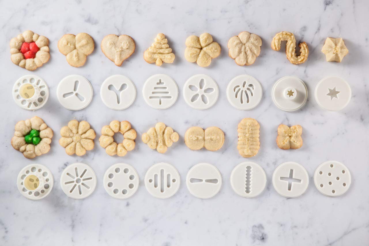 Hutzler Easy Action Cookie Press And Food Decorator, One Size, White/Turquoise