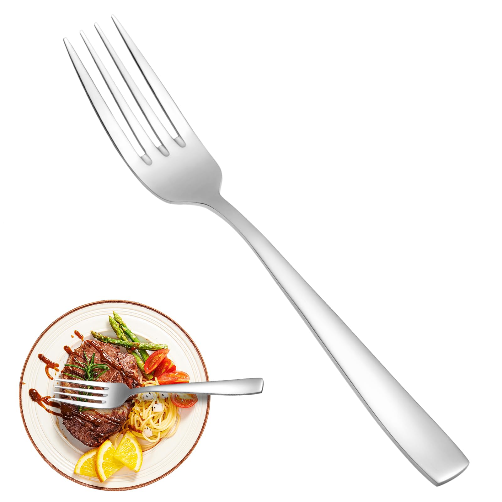 16 Piece Dinner Forks Set,Food Grade Extra-Fine Stainless Steel Dessert Forks,Table Forks,Salad Forks Silverware,Metal Forks For