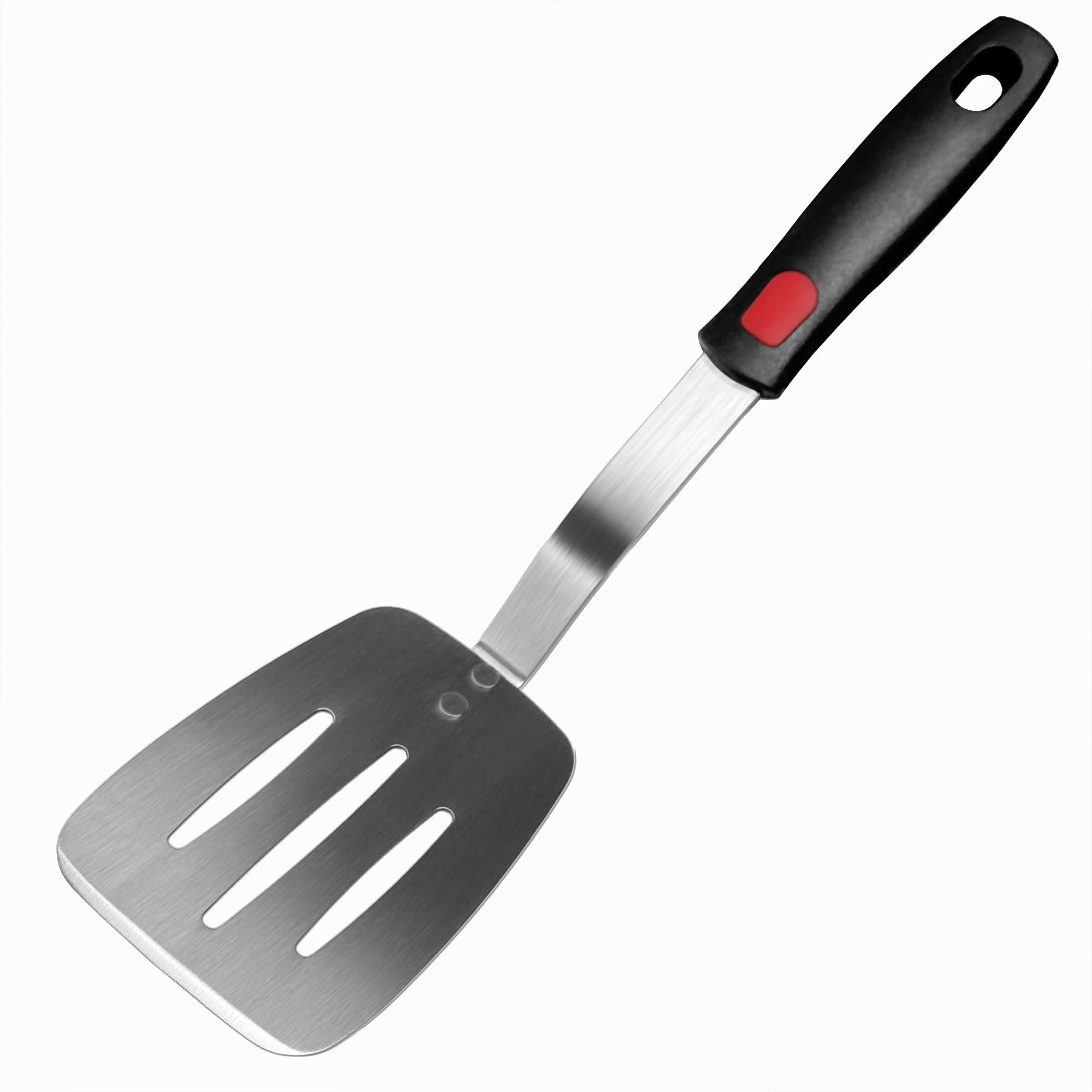 XiaoZu Stainless Steel Spatula, Slotted Metal Turner for Kitchen