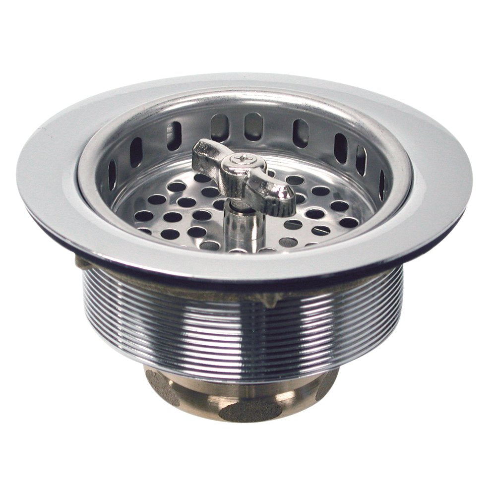 Danco Twist Tight Kitchen Sink Strainer Assembly, 3-1/2 Inch, Stainless Steel, 1-Pack (81077)