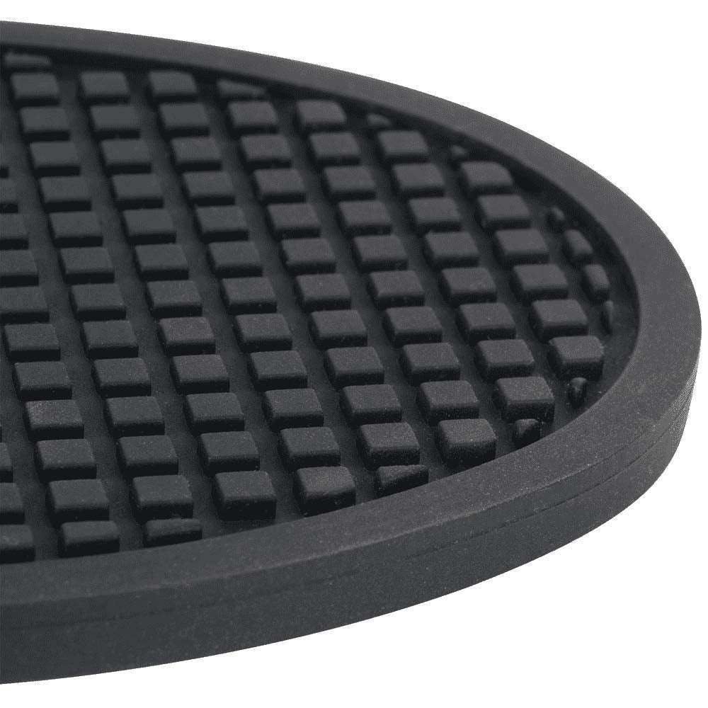 American Metalcraft Trvo53 Cast Iron Silicone Trivets, 5.5'' Length X 3.75'' Width, Black