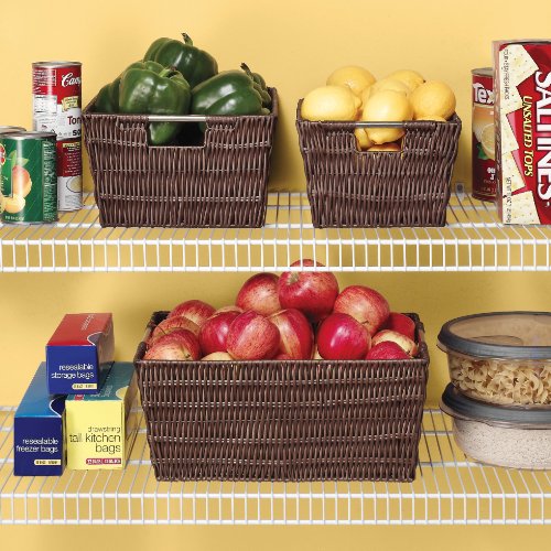 Whitmor Java Rattique Shelf Storage Tote Basket, 1 Count (Pack Of 1)