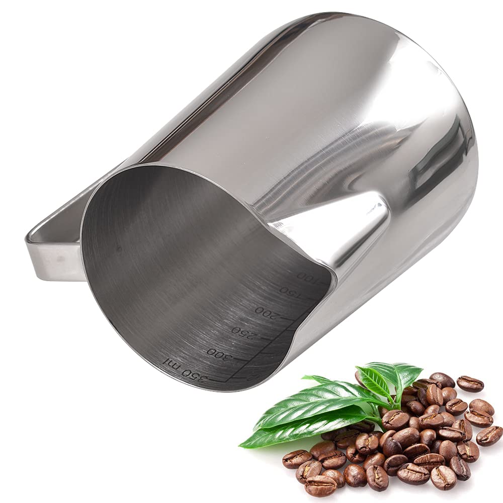 Homedge Espresso Steaming Pitchers 20 Oz / 600Ml, Stainless Steel Frothing Pitcher With Measurement Scale