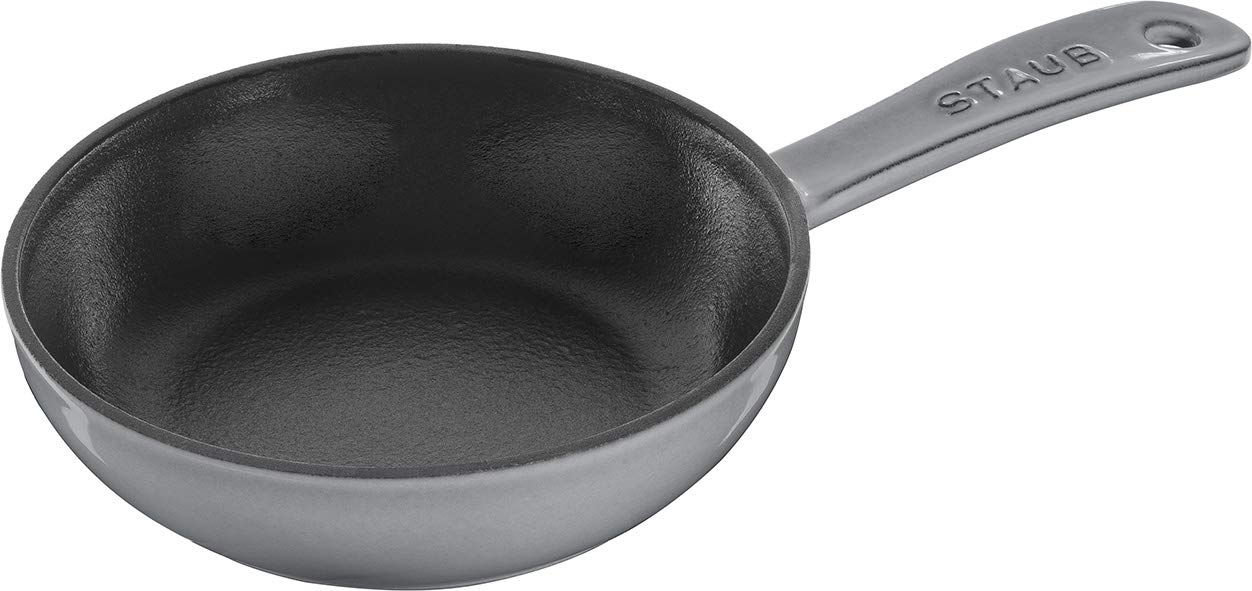 staub Skillet 40501145 Skillet Gray 6.3 inches (16 cm) Frying Pan, Enameled Casting, Iron, Induction Compatible, Japanese Authe
