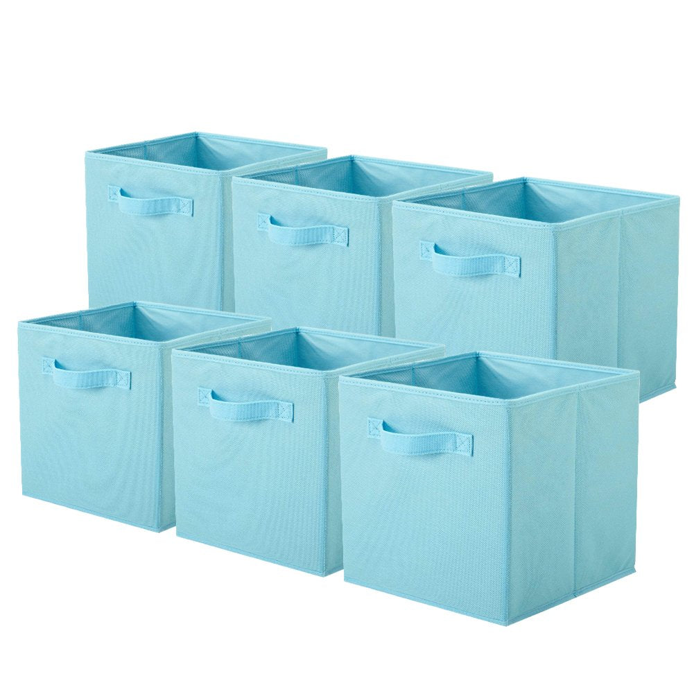 Shellkingdom Storage Bins, Foldable Fabric Storage Cubes And Cloth Storage Organizer Drawer For Closet And Toys Storage,6 Pack(B