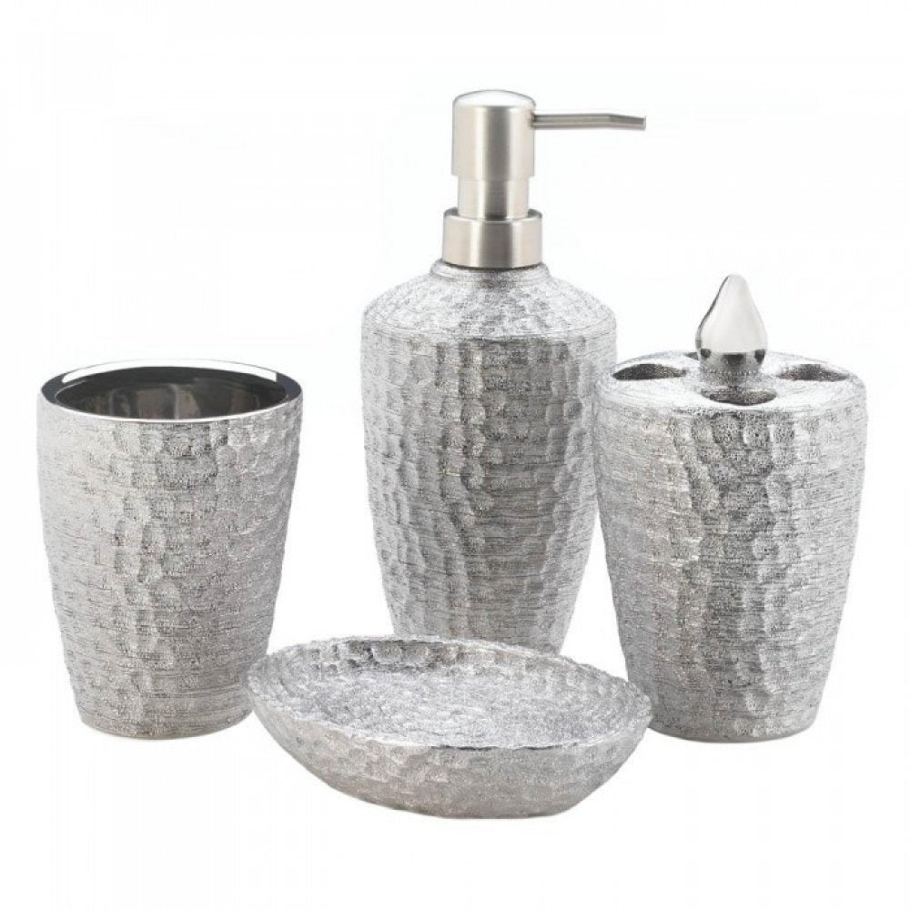 Star Tortoise Ensemble, 4 Piece Bathroom Accessories, Bath Gift Set Features Dispenser, Toothbrush Holder, Tumbler, & Soap Dish