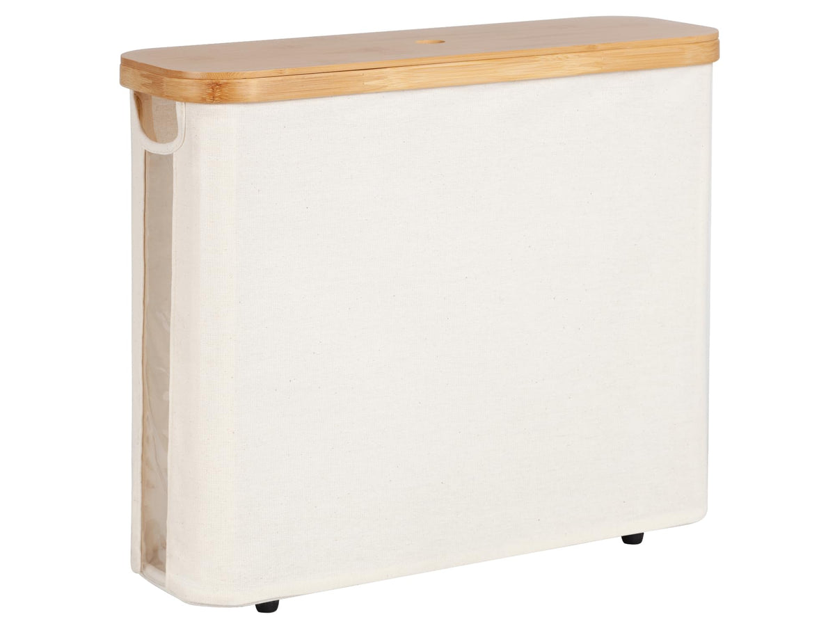 Storageworks Toilet Paper Storage Basket, Toilet Paper Container With Bamboo Lid, Large Toilet Paper Holder For Up To 9 Mega Rol