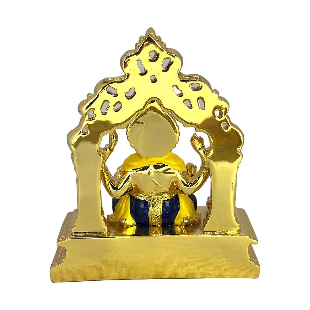 Aarya24Kt Gold Plated Singasan Arch Ganesha | Singhasan Ganpati Idol For Home Temple,Office Dcor & Gifting |Ganesha On Singasan