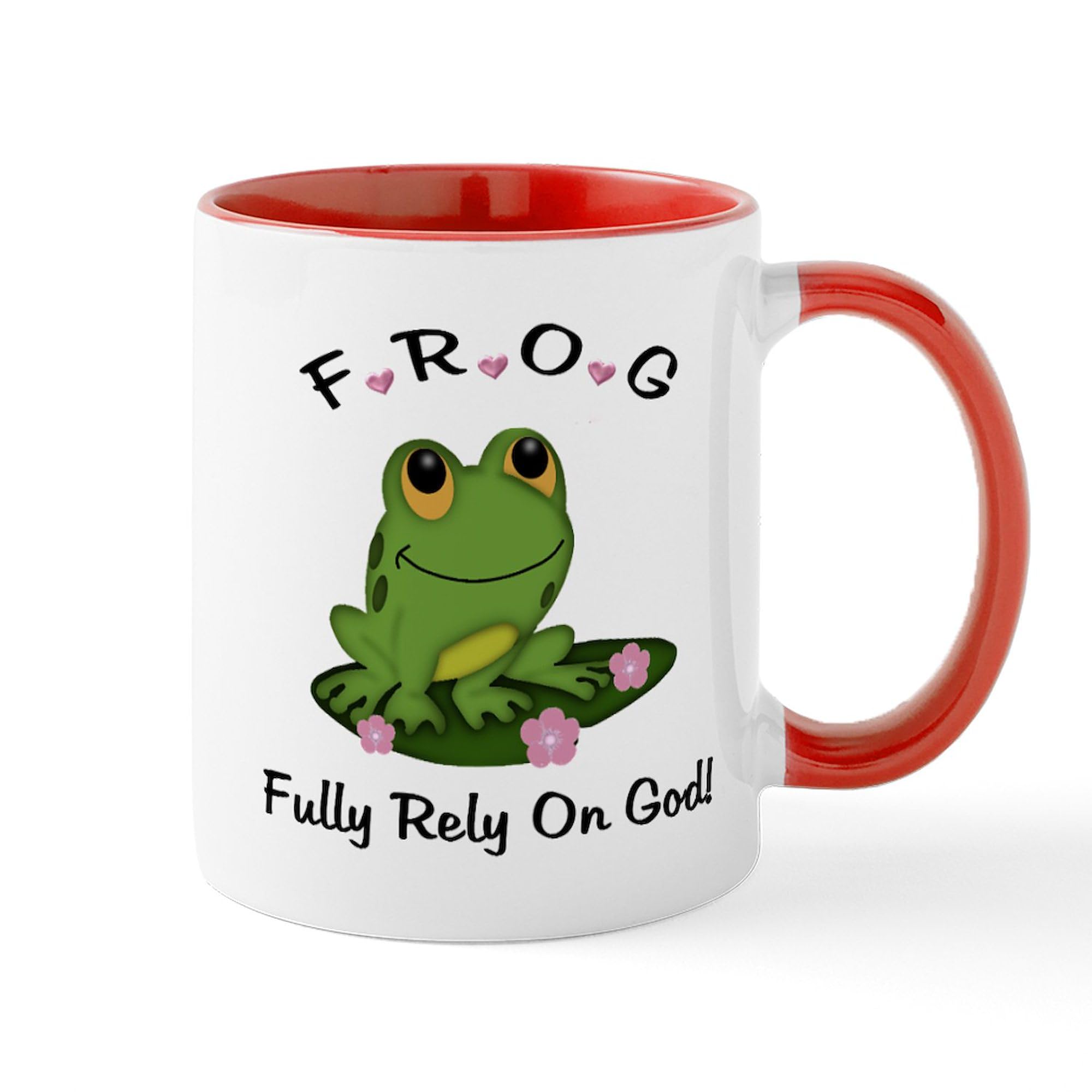 CafePress FROG Fully Rely On God Mug 11 oz (325 ml) Ceramic Coffee Mug