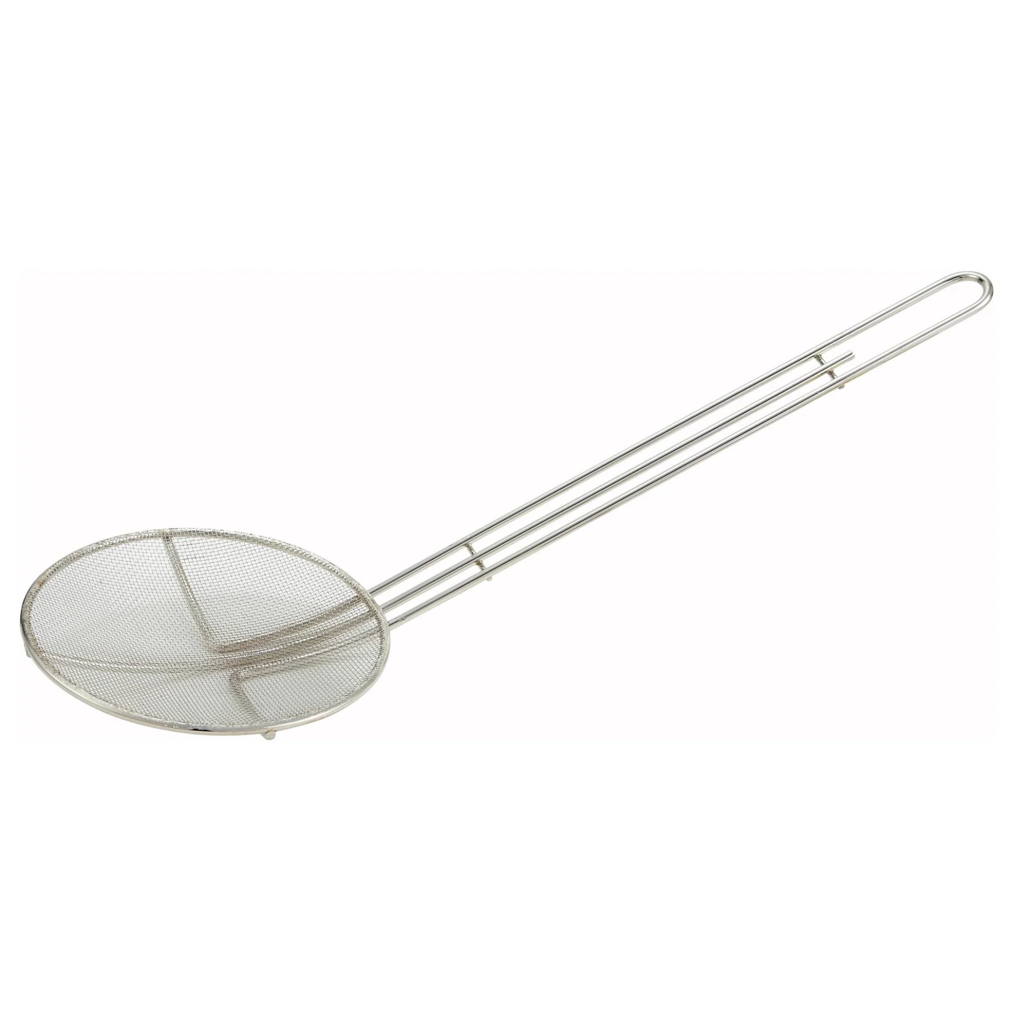 Fonteme 61/2 Inch Round Mesh Skimmer Nickel Plated Wire Strainer for Frying Cooking and Draining