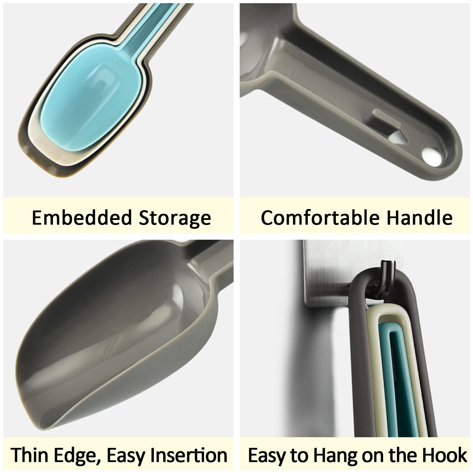 3Pcs Plastic Ice Scoop For Ice Maker, Lioucbd Small Kitchen Ice Scooper, Multipurpose Food Scoops For Bar Wedding Party Canister