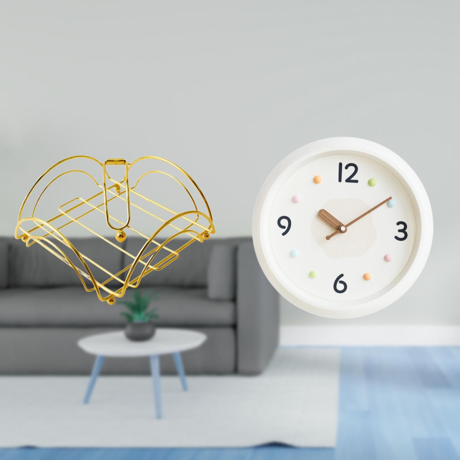 Enakshi Weighted Arm Napkin Dispenser And Modern Wall Clock Combination For Stylish Table Storage And Quiet Decorative Home Offi